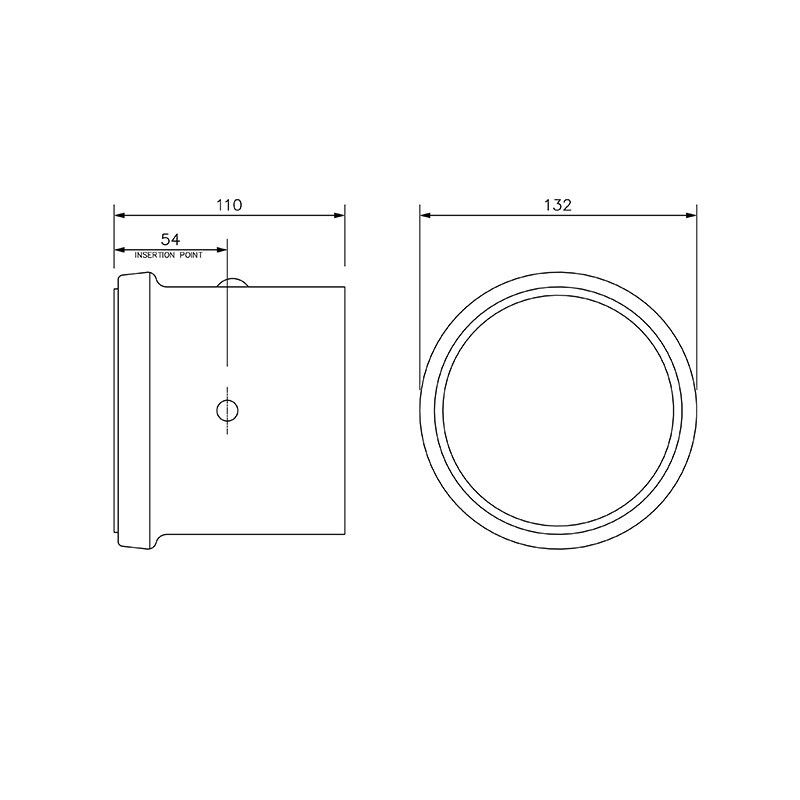 Product image for FloPlast Underground 110mm Single Socket Pipe Coupling