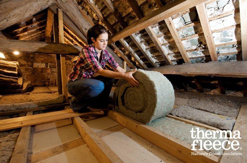 Product image for Thermafleece Sheeps Wool CosyWool Loft Insulation 100mm x 400mm - 7.8m2