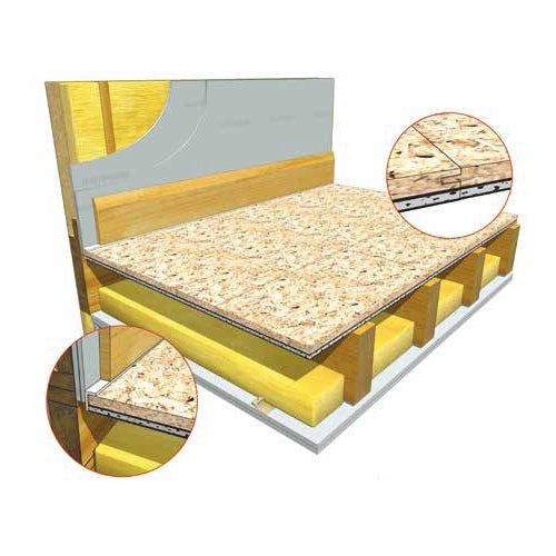 Product image for JCW Acoustic Deck 37C Direct to Joist Insulation Board - 2.4m x 600mm x 37mm