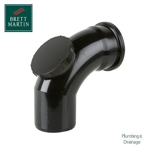 Image of Cascade Cast Iron Style 110mm 92.5dg Single Socket Access Bend (Black)