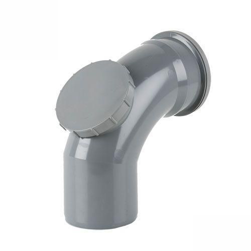 Product image for Cascade Cast Iron Style 110mm 92.5dg Single Socket Access Bend (Grey)