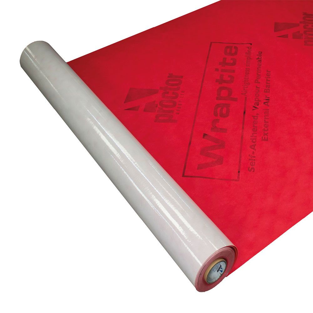Product image for A Proctor Group Wraptite External Air Tightness Barrier Membrane - 50m x 1.5m Roll