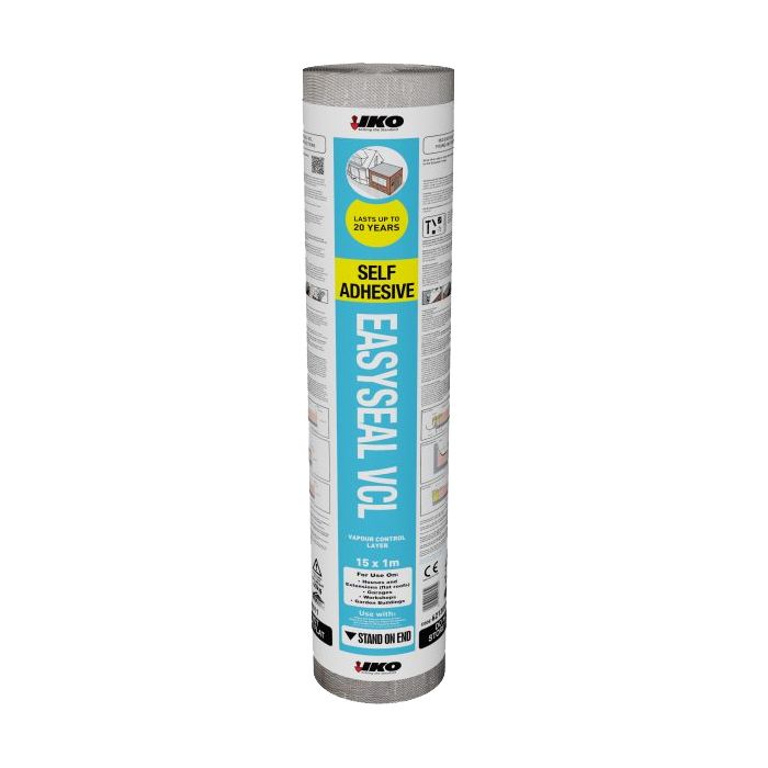 Product image for IKO EasySeal Self Adhesive Bitumen Vapour Control Layer - 15m x 1m Roll