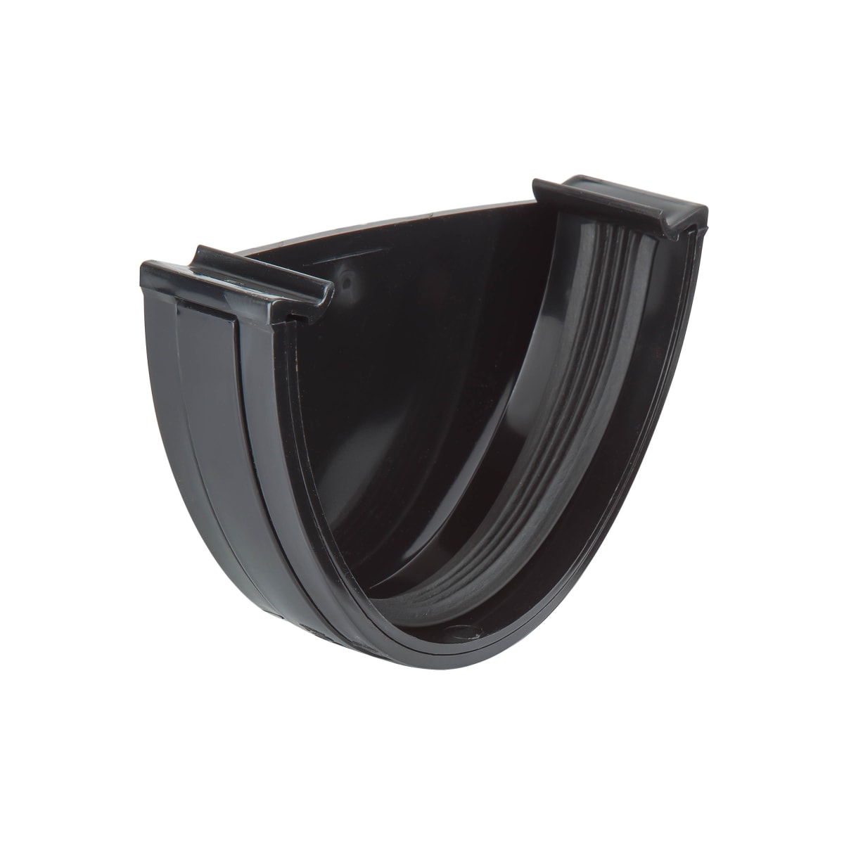 Image of Polyflow Deep Capacity Gutter External Stop End Black