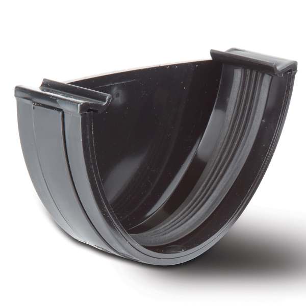 Image of Polyflow Deep Capacity Gutter External Stop End Black