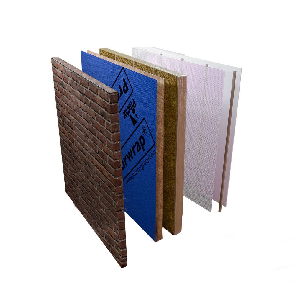Product image for The Proctor Group Proctorwrap Condensation Control Breather Grey Membrane - 100m x 1.4m Roll