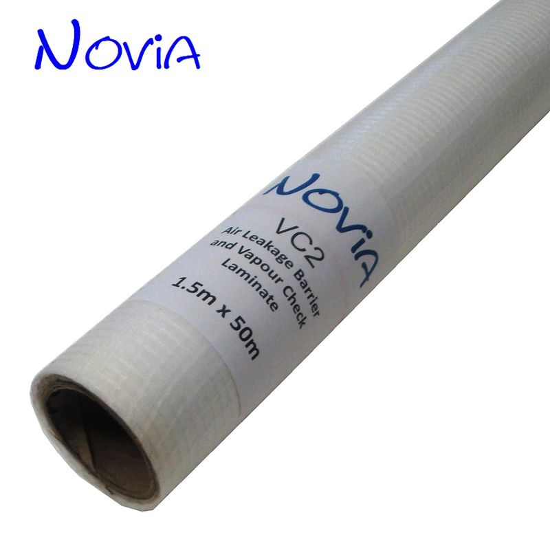 Product image for Novia VC2 Air Leakage Barrier & Vapour Check Laminate - 50m x 1.5m