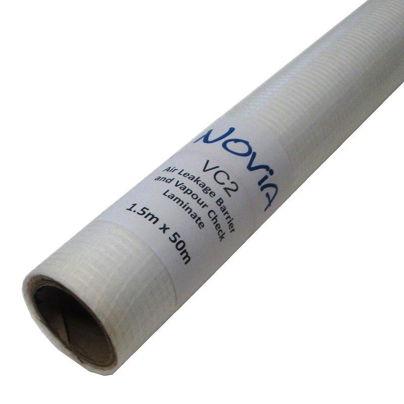 Image of Novia VC2 Air Leakage Barrier & Vapour Check Laminate - 50m x 1.5m