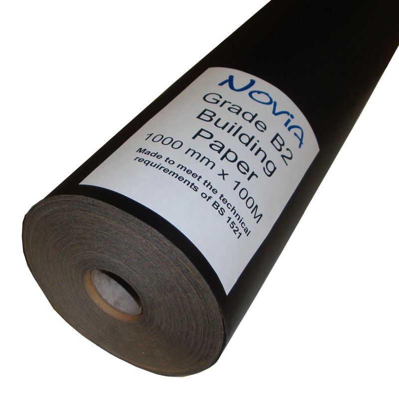 Image of Novia B2 Grade Polythene Coated Building Paper to BS 1521 - 100m x 1m