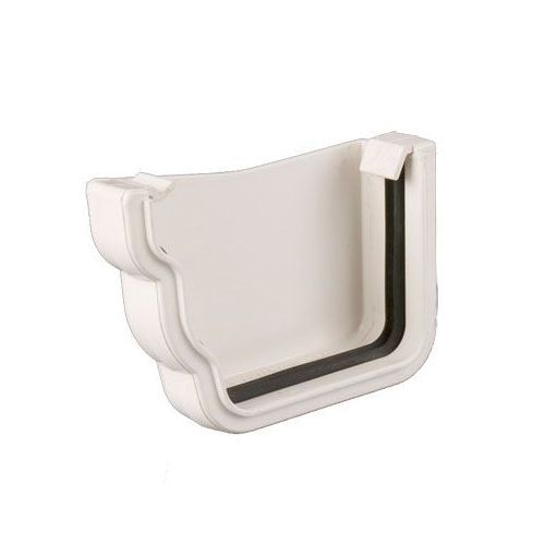 Image of Brett Martin Plastic Guttering Ogee Prostyle External Stop End LH 106mm - White