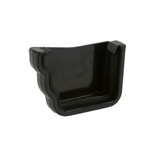Product image for Brett Martin Plastic Guttering Ogee Prostyle External Stop End LH 106mm - Black