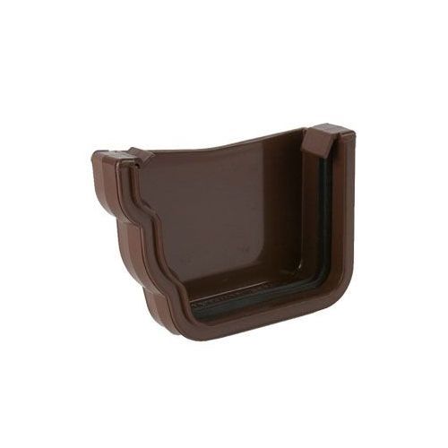 Product image for Brett Martin Plastic Guttering Ogee Prostyle External Stop End LH 106mm - Brown