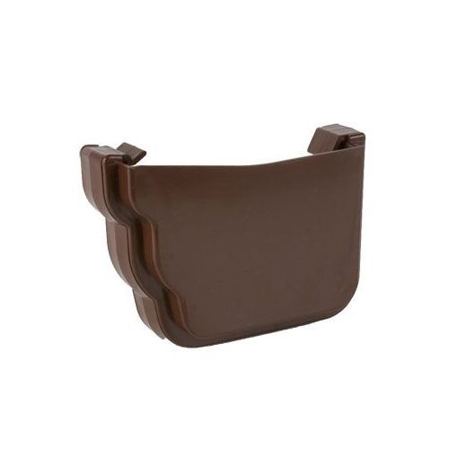 Product image for Brett Martin Plastic Guttering Ogee Prostyle External Stop End RH 106mm - Brown