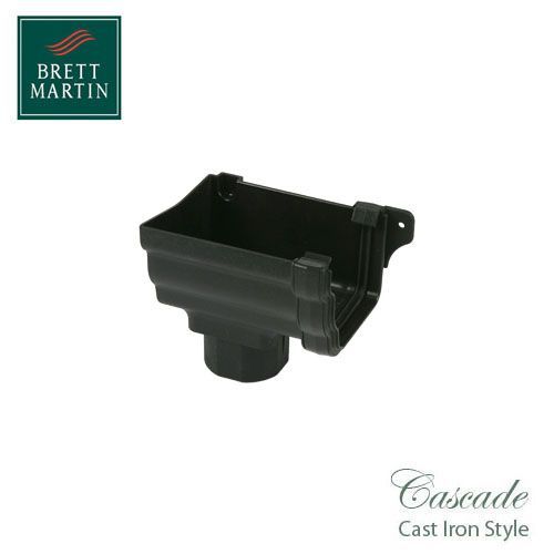 Product image for Cascade Cast Iron Style 106mm Prostyle Stopend Outlet L/H - Black