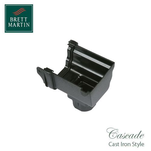 Product image for Cascade Cast Iron Style 106mm Prostyle Stopend Outlet R/H - Black