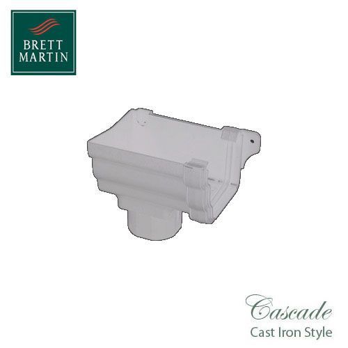 Product image for Cascade Cast Iron Style 106mm Prostyle Stopend Outlet L/H - White