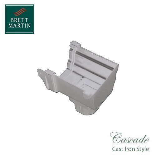 Product image for Cascade Cast Iron Style 106mm Prostyle Stopend Outlet R/H - White