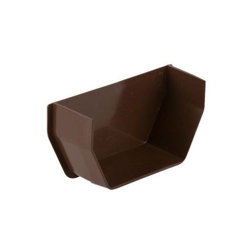 Product image for Brett Martin Plastic Guttering Square Style Internal Stopend 114mm - Brown