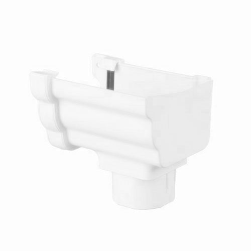 Product image for Brett Martin Plastic Guttering Ogee Prostyle Stop End Outlet RH 106mm Arctic White