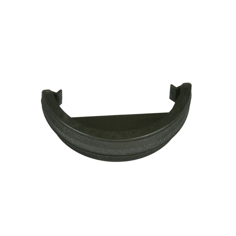 Image of Cast Iron Style Half Round Guttering 112mm External Stopend  - Black
