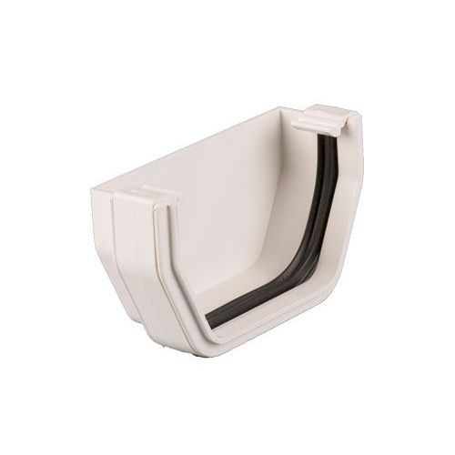 Product image for Brett Martin Plastic Guttering Square Style External Stopend 114mm - White