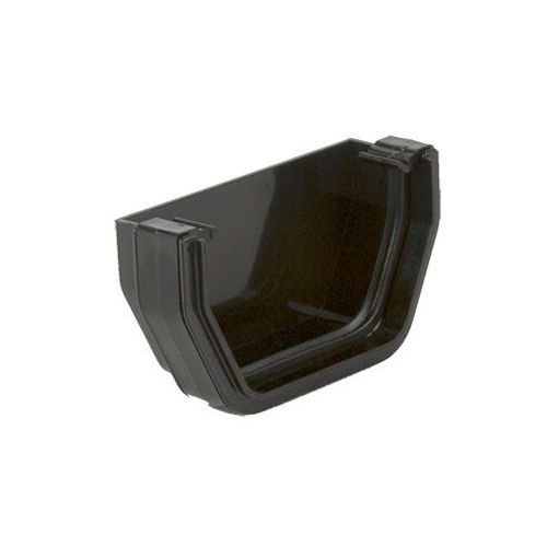 Product image for Brett Martin Plastic Guttering Square Style External Stopend 114mm - Black