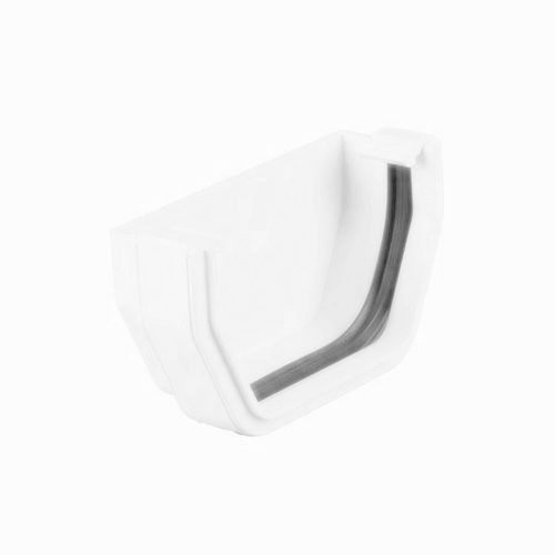 Product image for Brett Martin Plastic Guttering Square Style External Stopend 114mm - Arctic White
