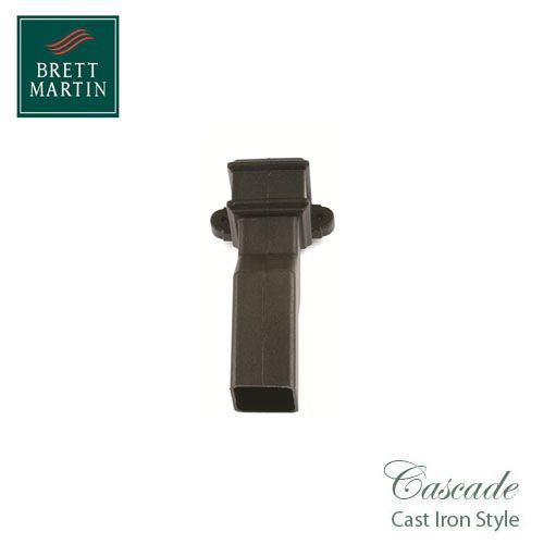 Product image for Cascade Cast Iron Style 50mm Plastic Plinth Offset With Lugs - Black