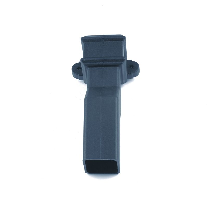 Product image for Cast Iron Style Square Downpipe 65mm Plinth Offset 50mm - Anthracite Grey