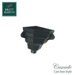 Product image for Cascade Cast Iron Style 68mm Corner Ogee Hopper Small (Black)