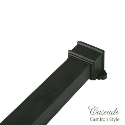 Product image for Cascade Cast Iron Style Black 100 x 75mm x 1.8m Rectangular Downpipe