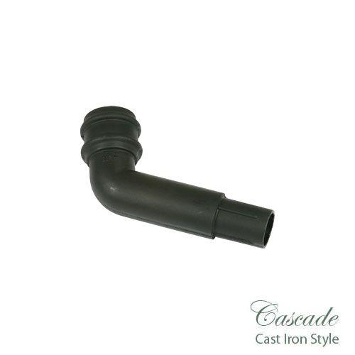 Product image for Cascade Cast Iron Style 68mm Plastic 112.5dg Spigot Offset Bend Black