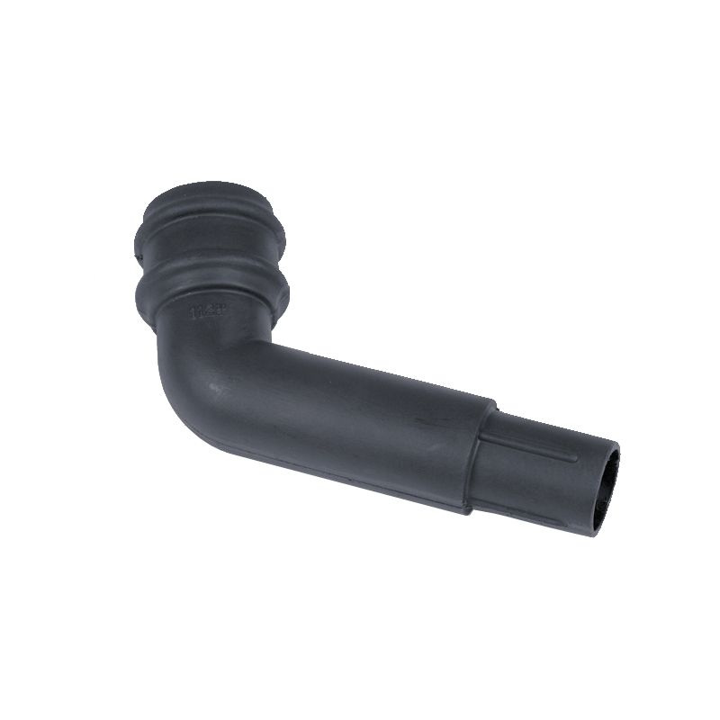 Image of Cast Iron Style Round Downpipe 112.5dg Bend 68mm - Anthracite Grey