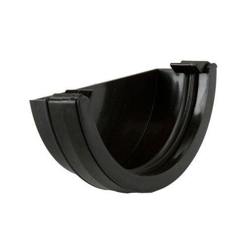 Image of Brett Martin Plastic Guttering Half Round Style External Stopend 112mm - Black