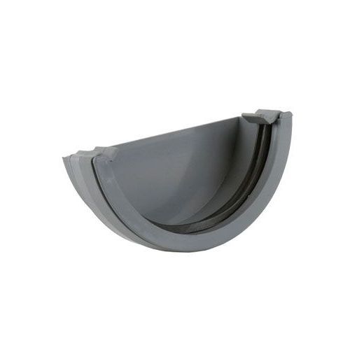Image of Brett Martin Plastic Guttering Half Round Style External Stopend 112mm - Grey
