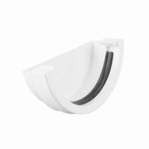 Product image for Brett Martin Plastic Guttering Half Round Style External Stopend - Arctic White