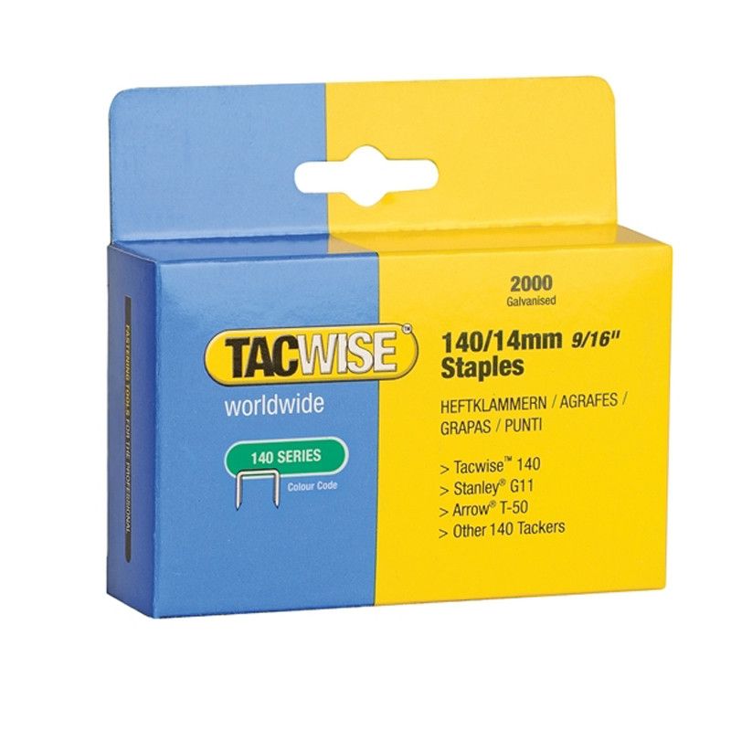 Product image for Tacwise Staples for Z3 Staple & Nail Tacker 14mm - Box of 2000