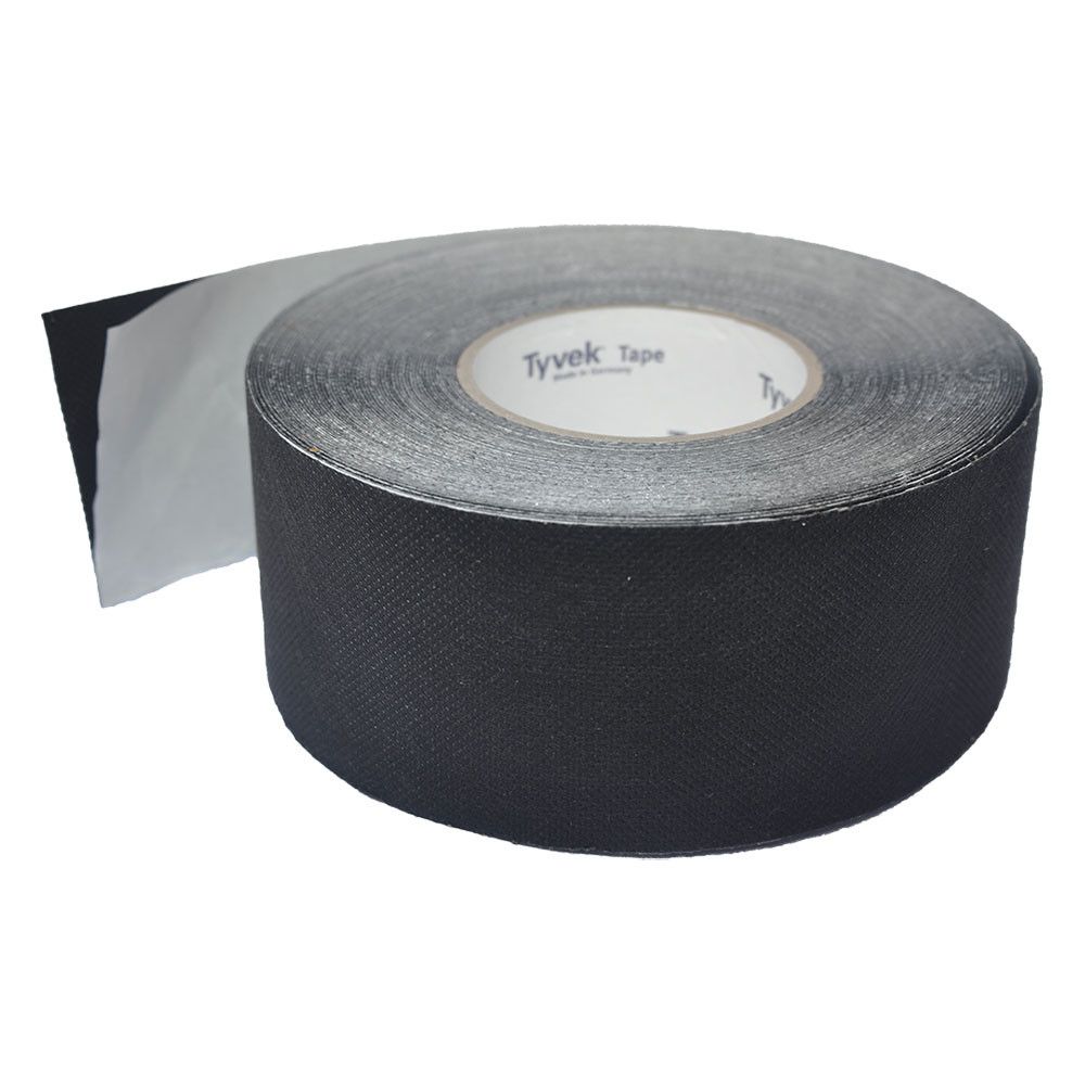 Image of Tyvek UV Facade Black Single-Sided Tape - 75mm x 25m Roll