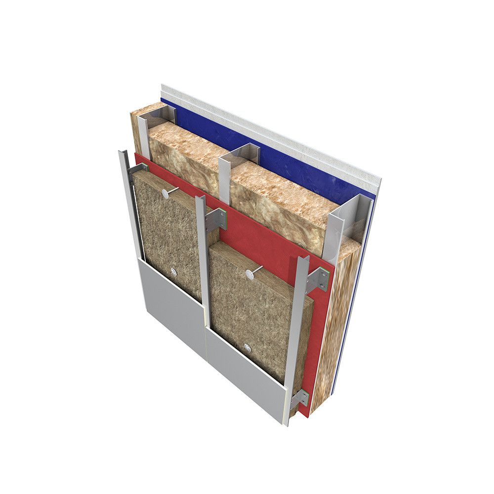 Product image for Knauf Rocksilk RainScreen Slab Rock Mineral Wool Insulation 1200 x 600 x 125mm - 28.8m2 Pallet