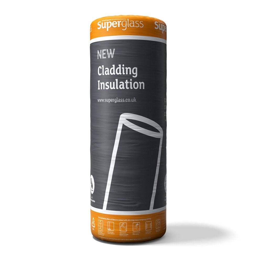 Product image for Superglass Cladding Mat 40 Thermal & Acoustic Insulation Roll 90mm - 12.78m2 Pack