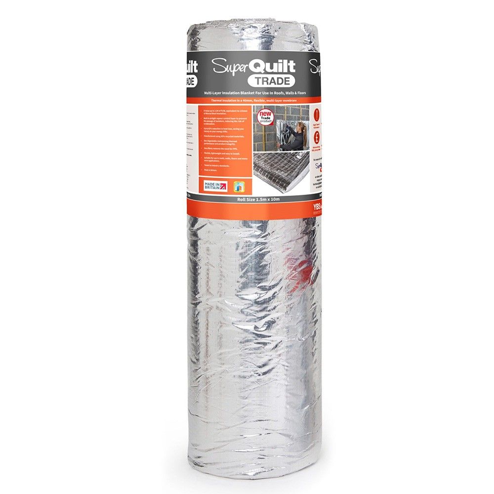 Product image for YBS SuperQuilt Trade Multi-layer Thermal Foil Insulation - 1.5m x 10m Roll