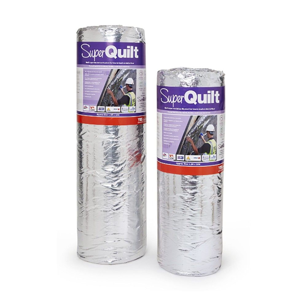 Product image for YBS SuperQuilt Multi-layer Thermal Foil Insulation - 1.2m x 10m Roll
