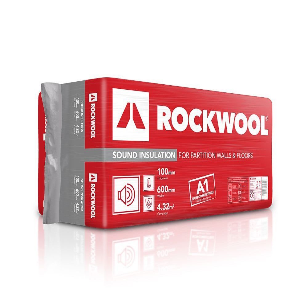 Product image for ROCKWOOL Flexi Slab Acoustic Insulation 1200mm x 600mm x 100mm - 4.32m2 Pack