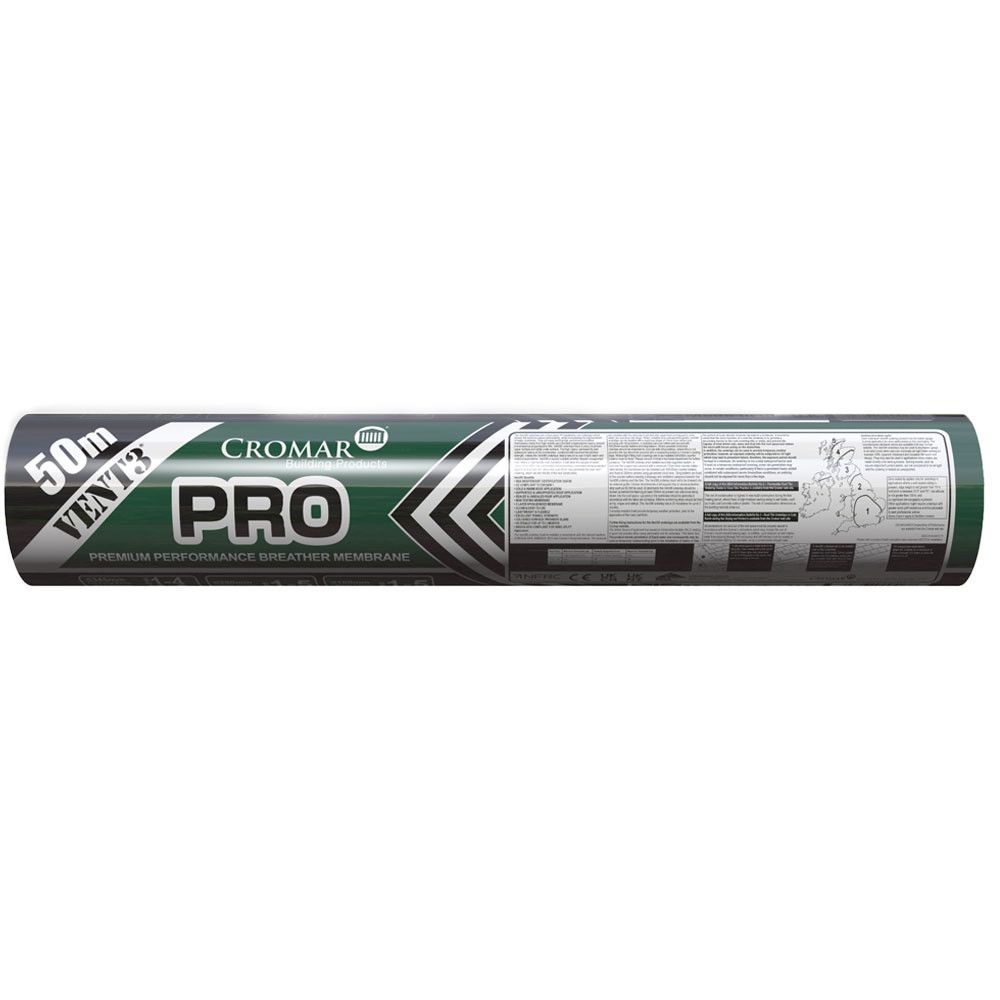 Product image for Breather Membrane Felt Underlay Cromar Vent 3 Pro - 50m x 1m Roll