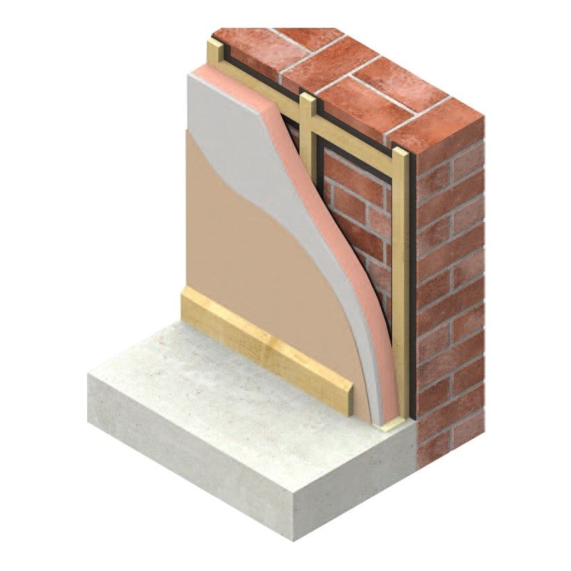 Image of Kingspan Kooltherm K118 Insulated Plasterboard - 2.4m x 1.2m x 57.5mm - Pack of 14 Boards
