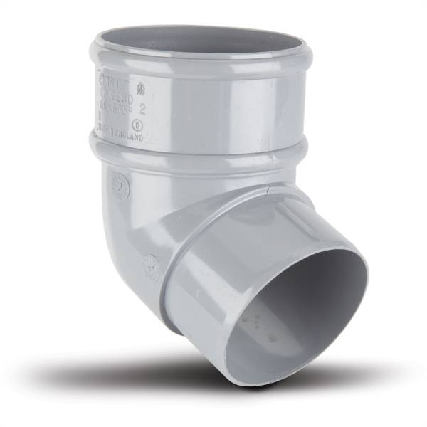 Product image for Round Downpipe Offset Bend 112.5 Grey 68mm