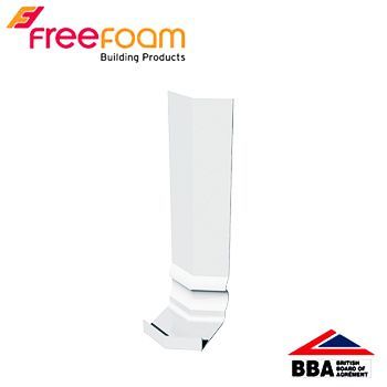 Image of uPVC Ogee Fascia Board Internal Corner 135d - 300mm White