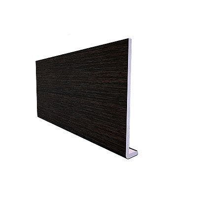 Product image for uPVC 200mm Fascia Board (10mm Cappit Square Edged) 5m - Black Ash