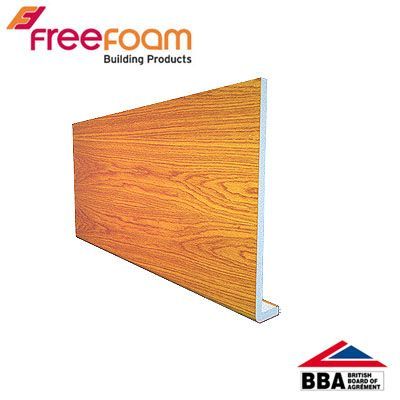 Product image for uPVC 175mm Fascia Board (10mm Cappit Square Edged) 5m - Irish Oak