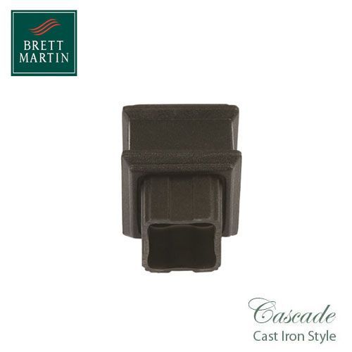 Product image for Cascade Cast Iron Style 65mm Plastic Plain Coupler - Black